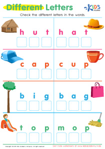 Three Letter Words Phonics Worksheets